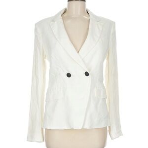 Rag & Bone Cream Double-Breasted Blazer
